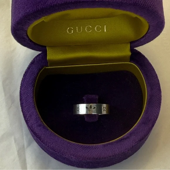 NWT GUCCI SILVER RING COLLABORATION WITH ADIDAS - Picture 4 of 6